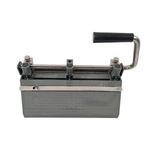 Boston Hunt Heavy Duty Adjustable 3 Hole Punch USA Vintage Office Supply Handle